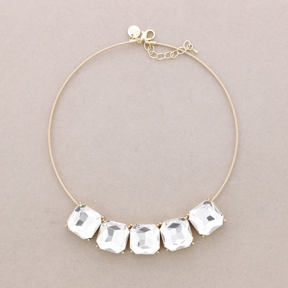 GARGANTILLA CUENTAS METAL CRISTAL