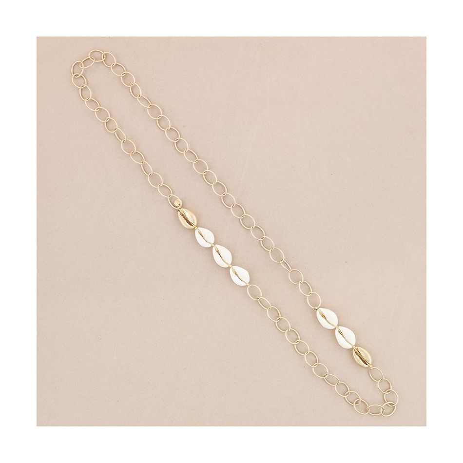 COLLAR LARGO ESLABONES CONCHAS