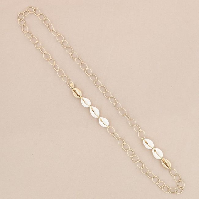 LONG SHELL LINK NECKLACE