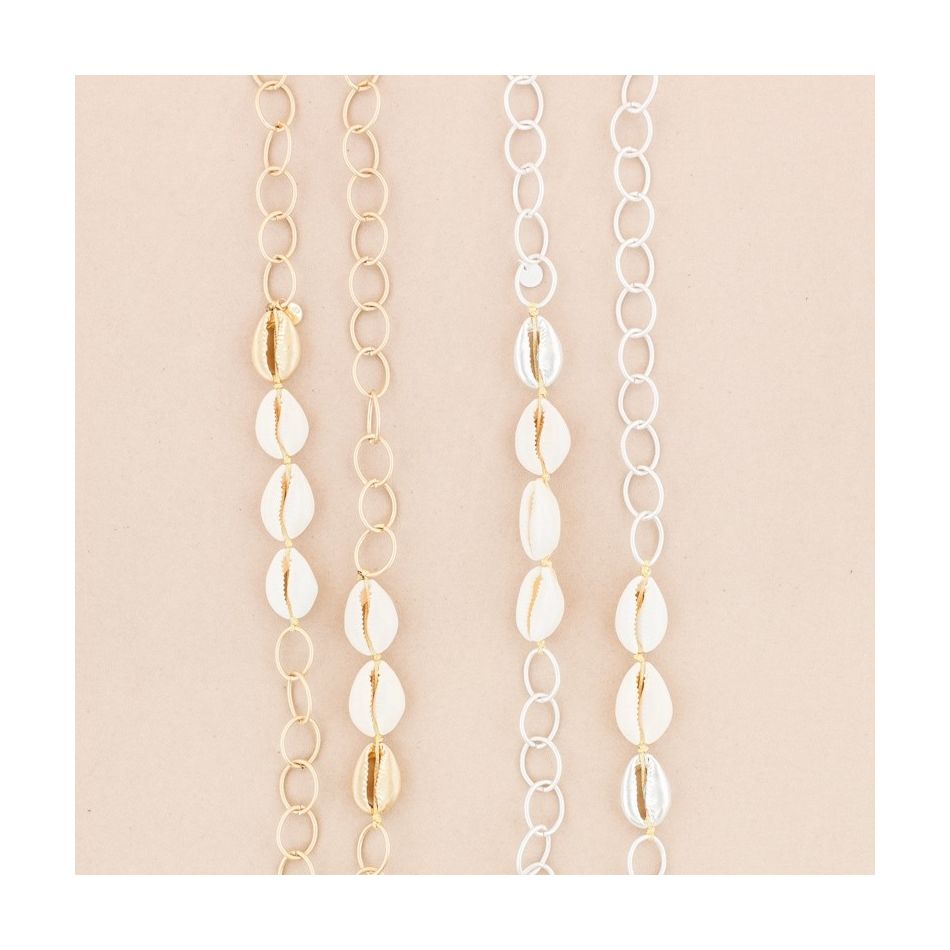 COLLAR LARGO ESLABONES CONCHAS