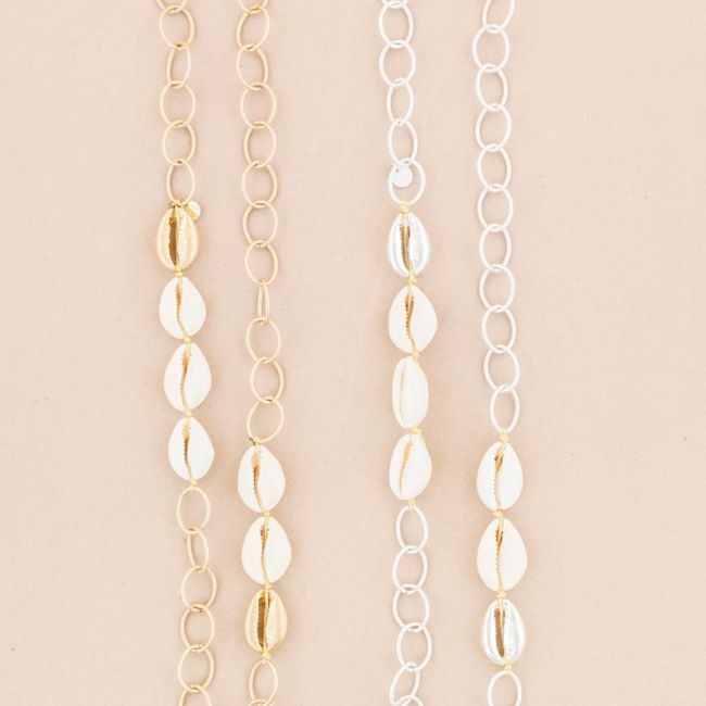 LONG SHELL LINK NECKLACE