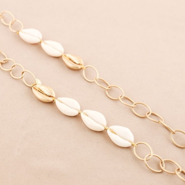 LONG SHELL LINK NECKLACE