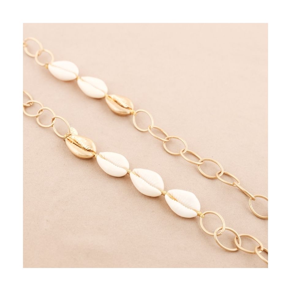 LONG SHELL LINK NECKLACE