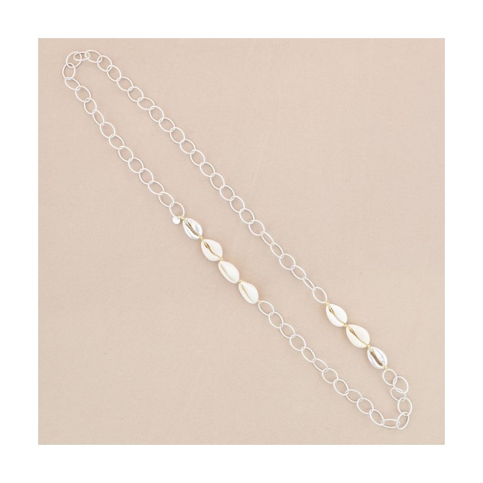 COLLAR LARGO ESLABONES CONCHAS