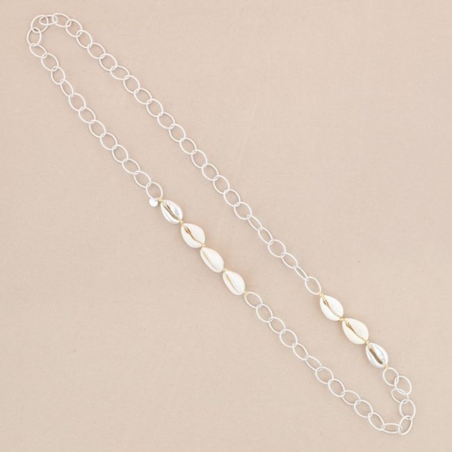 LONG SHELL LINK NECKLACE