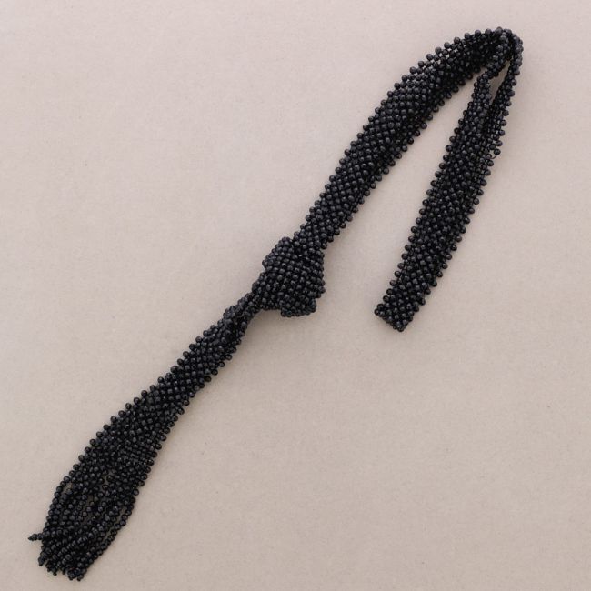 LONG NECKLACE TIE FACETED CRYSTAL