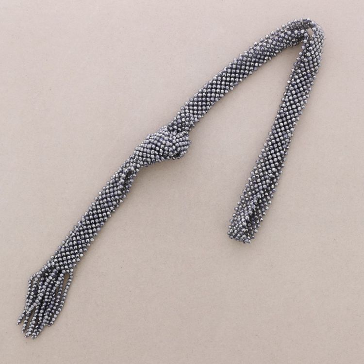 LONG NECKLACE TIE FACETED CRYSTAL 2