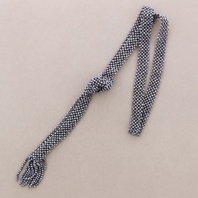 LONG NECKLACE TIE FACETED CRYSTAL