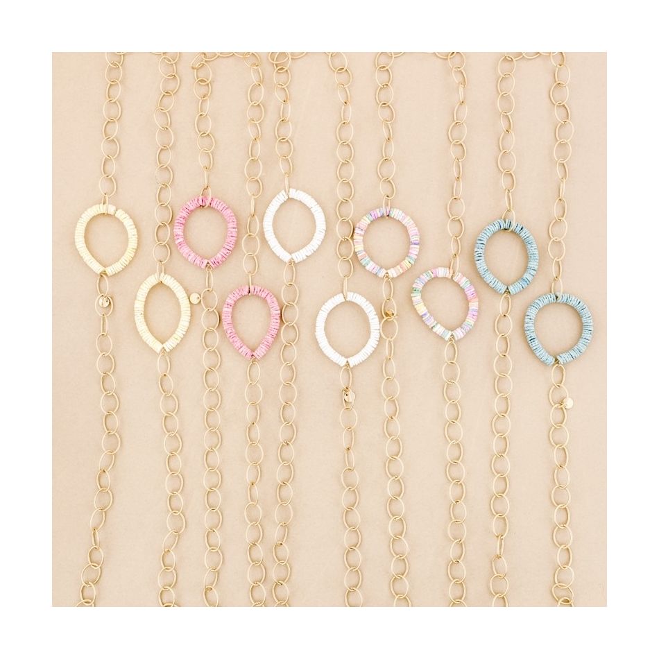 LONG NECKLACE WITH NACRE RING LINKS