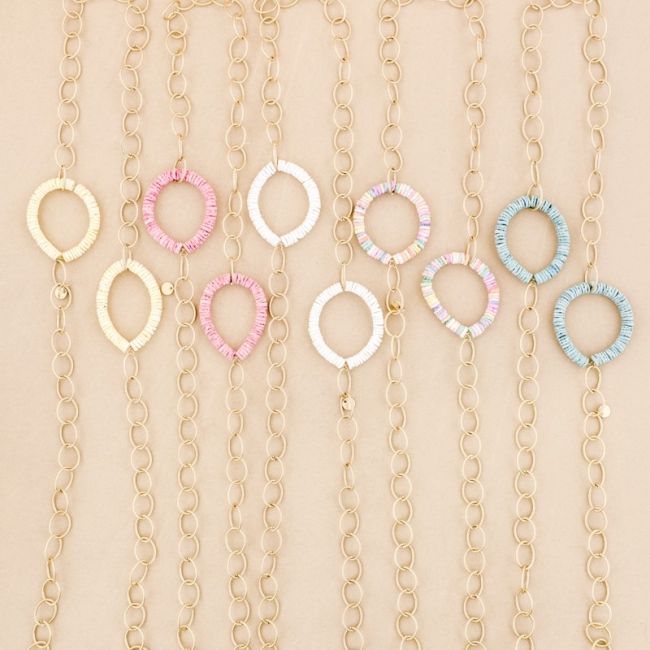 LONG NECKLACE WITH NACRE RING LINKS
