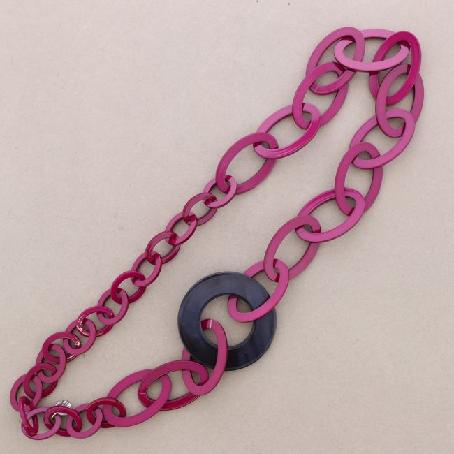 COLLAR LARGO ESLABONES RESINA