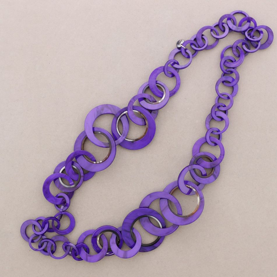 COLLAR LARGO ESLABONES RESINA