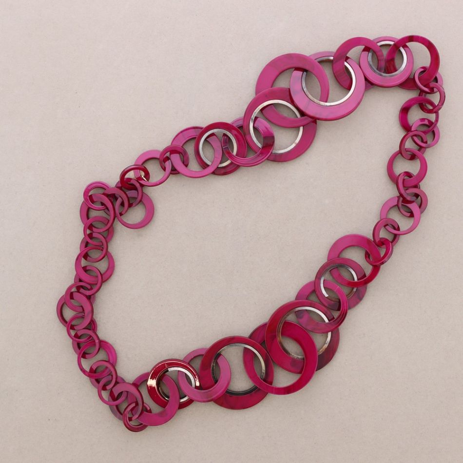 COLLAR LARGO ESLABONES RESINA