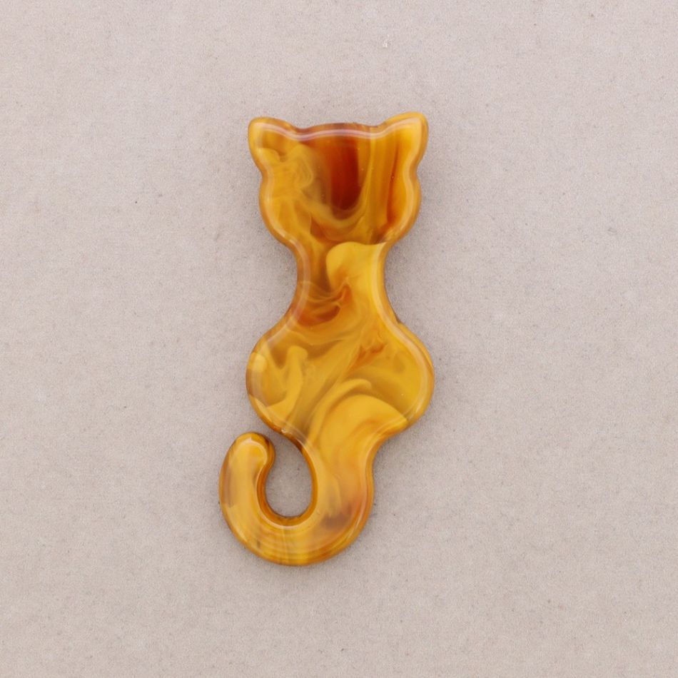 RESIN KITTEN BROOCH