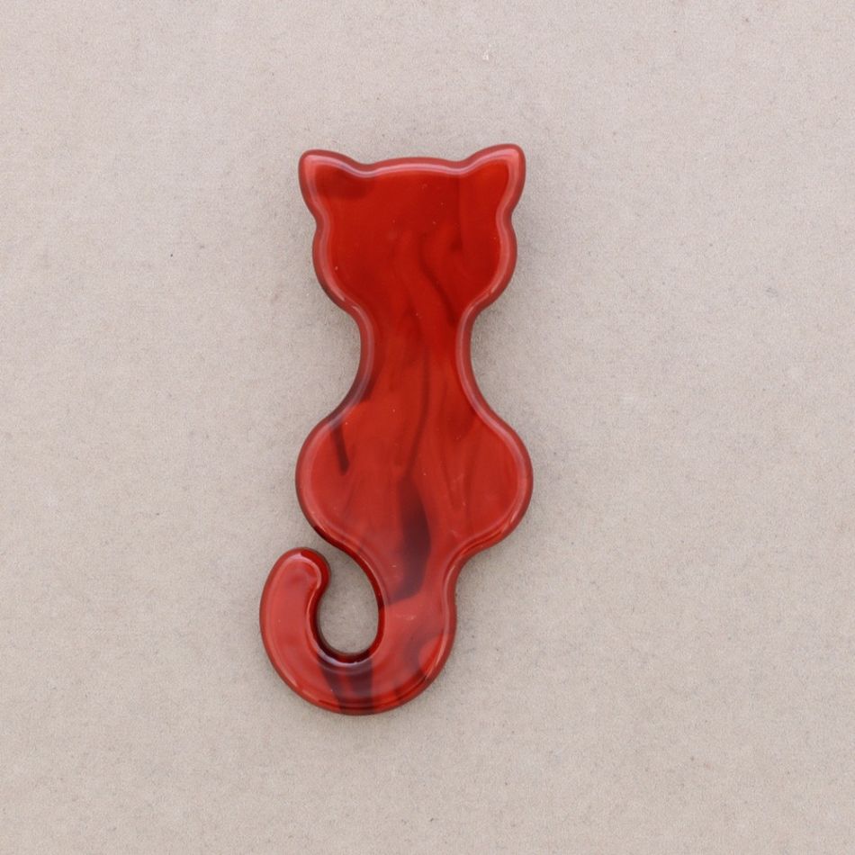RESIN KITTEN BROOCH