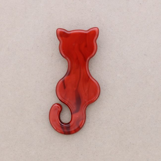 RESIN KITTEN BROOCH