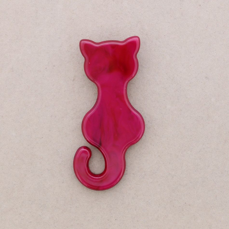 RESIN KITTEN BROOCH