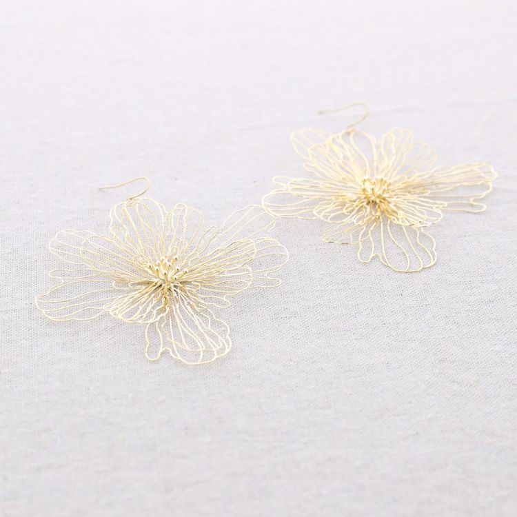 PENDIENTES ACERO FLOR FILIGRANA
