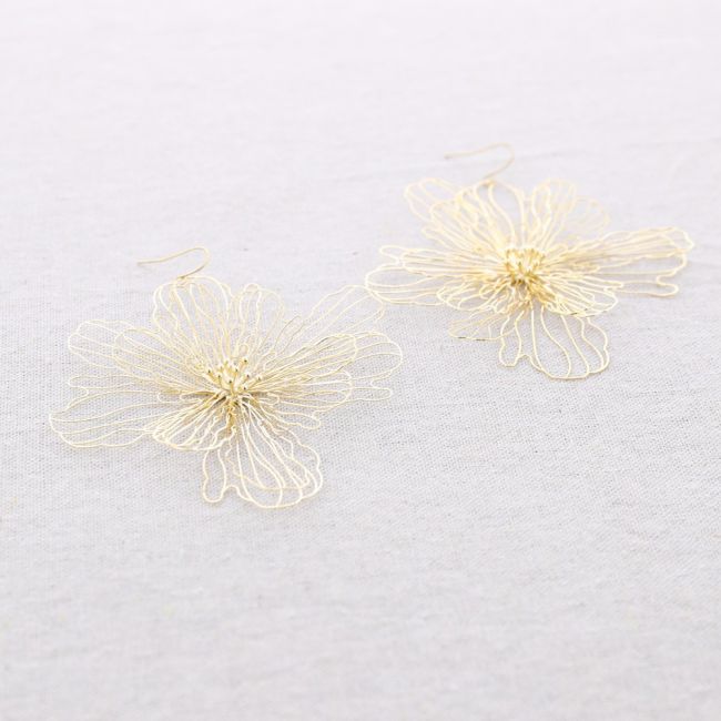 PENDIENTES ACERO FLOR FILIGRANA