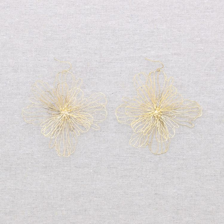 PENDIENTES ACERO FLOR FILIGRANA 2