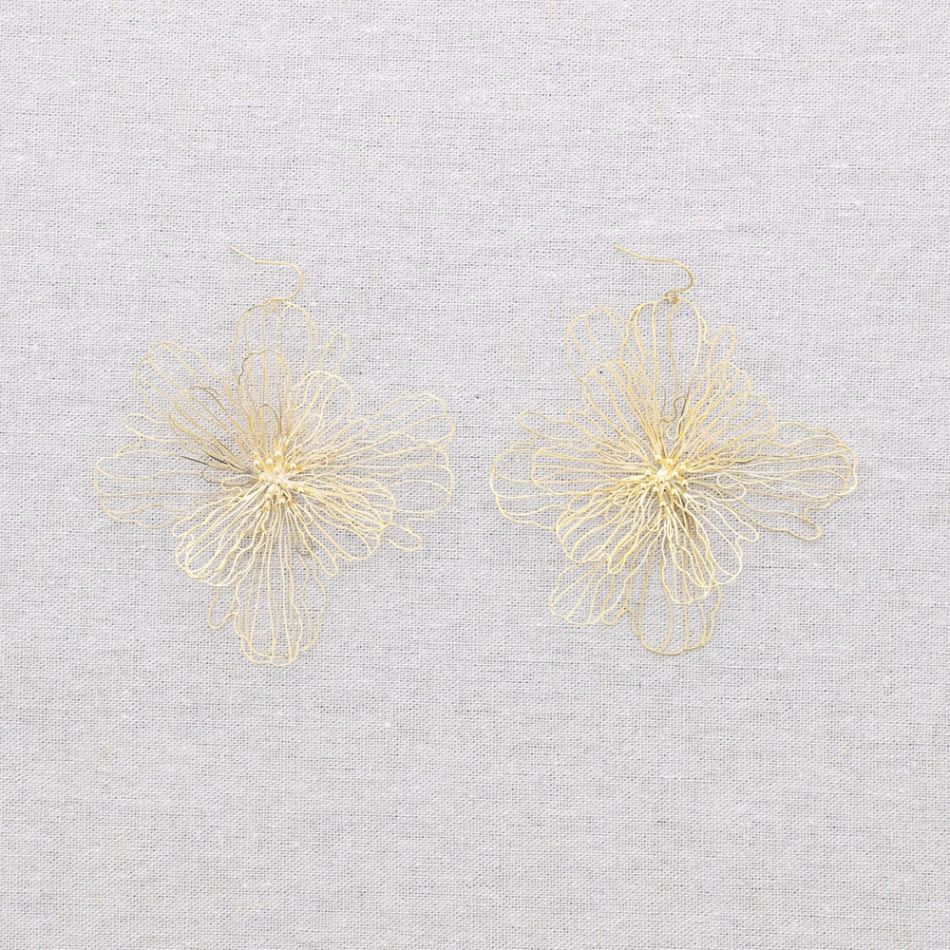 PENDIENTES ACERO FLOR FILIGRANA