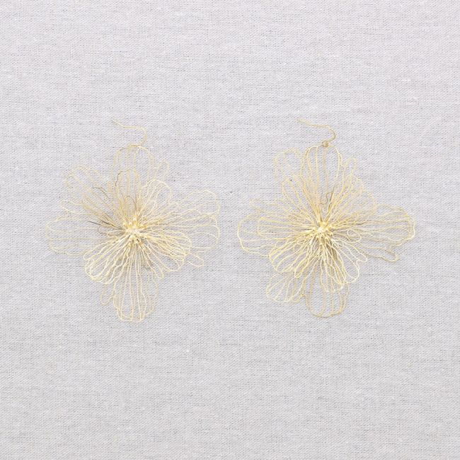 PENDIENTES ACERO FLOR FILIGRANA