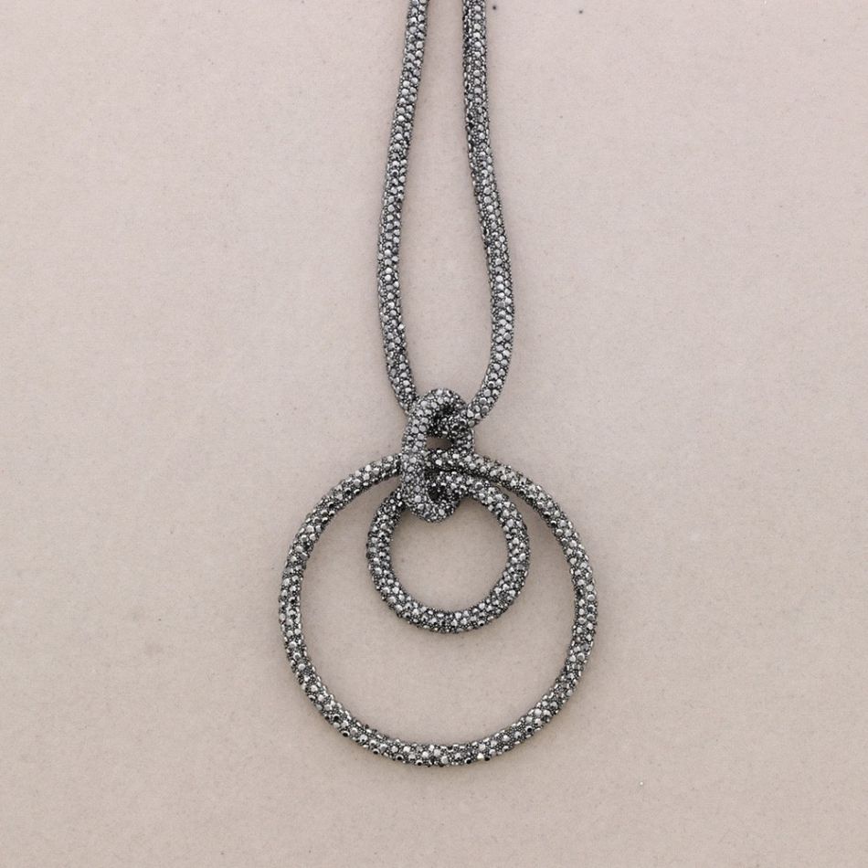 LONG CRYSTAL RING NECKLACE