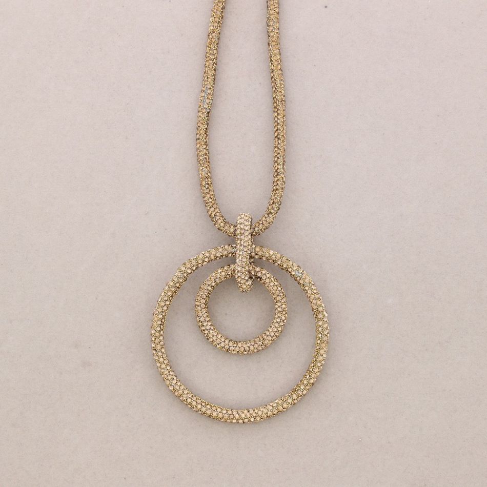 COLLAR LARGO ANILLA CRISTALES