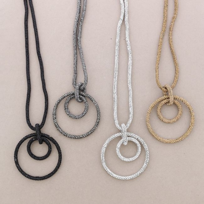 COLLAR LARGO ANILLA CRISTALES