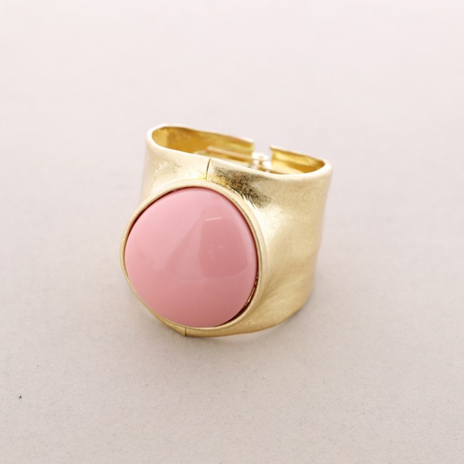 WIDE RESIN METAL BRACELET