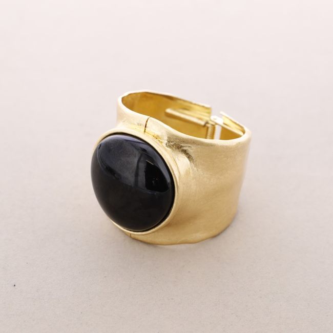 WIDE RESIN METAL BRACELET