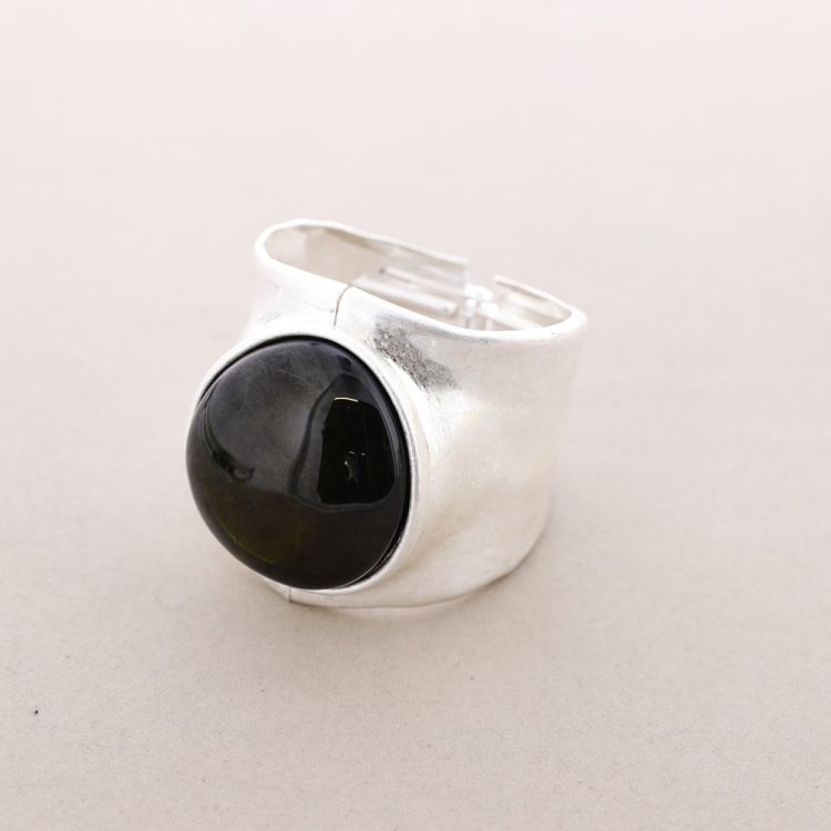 PULSERA ANCHA METAL RESINA