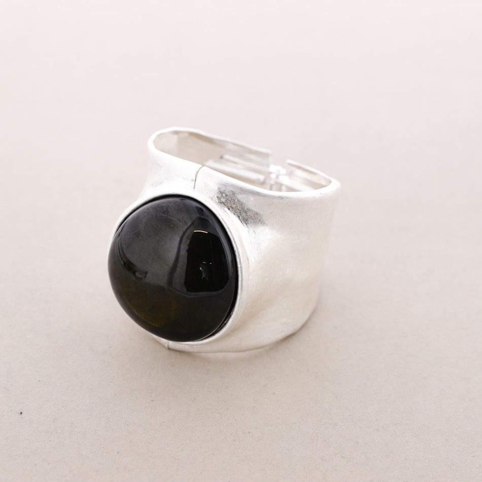 WIDE RESIN METAL BRACELET