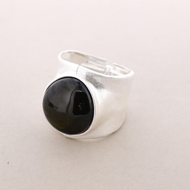 PULSERA ANCHA METAL RESINA