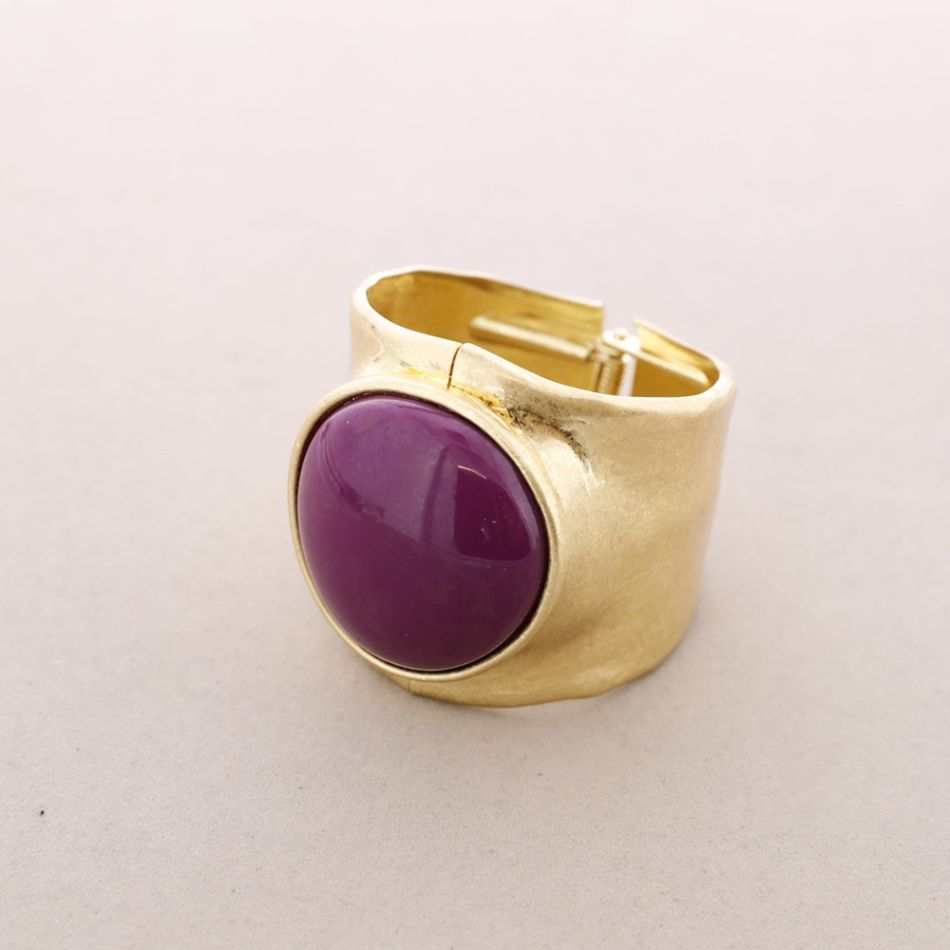 WIDE RESIN METAL BRACELET