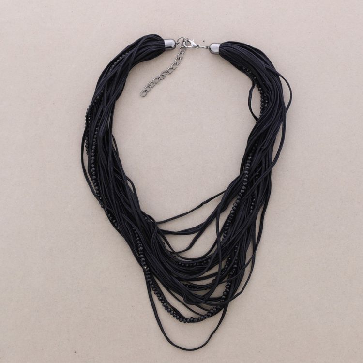 STRAPS CRYSTAL LACES NECKLACE