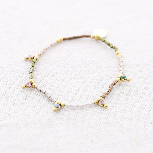 ELASTIC BRACELET WITH MIYUKI STEEL BEADS