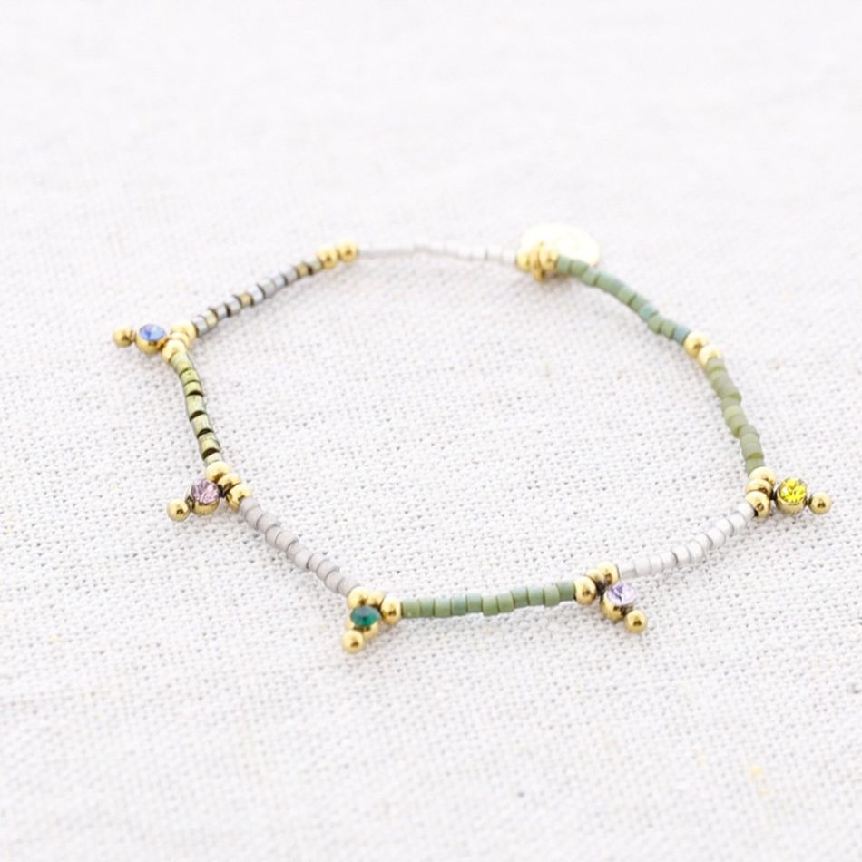 ELASTIC BRACELET WITH MIYUKI STEEL BEADS