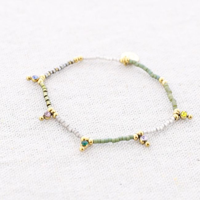 ELASTIC BRACELET WITH MIYUKI STEEL BEADS