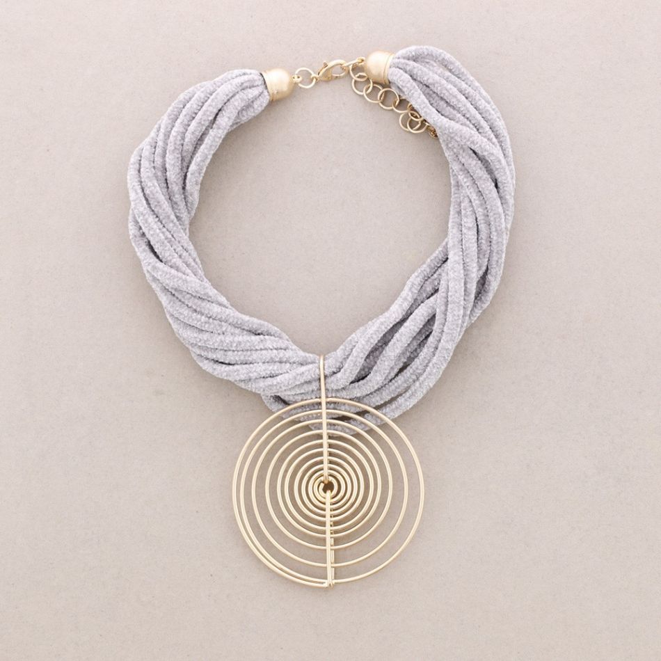 METAL SPIRAL MEDAL CHOKER CHOKER