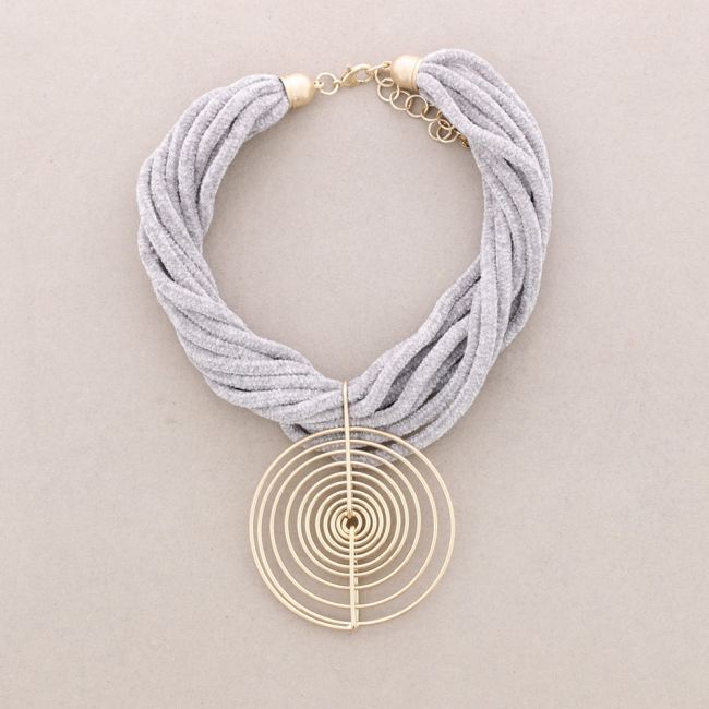 METAL SPIRAL MEDAL CHOKER CHOKER