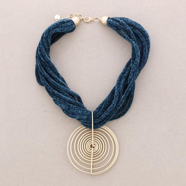 METAL SPIRAL MEDAL CHOKER CHOKER