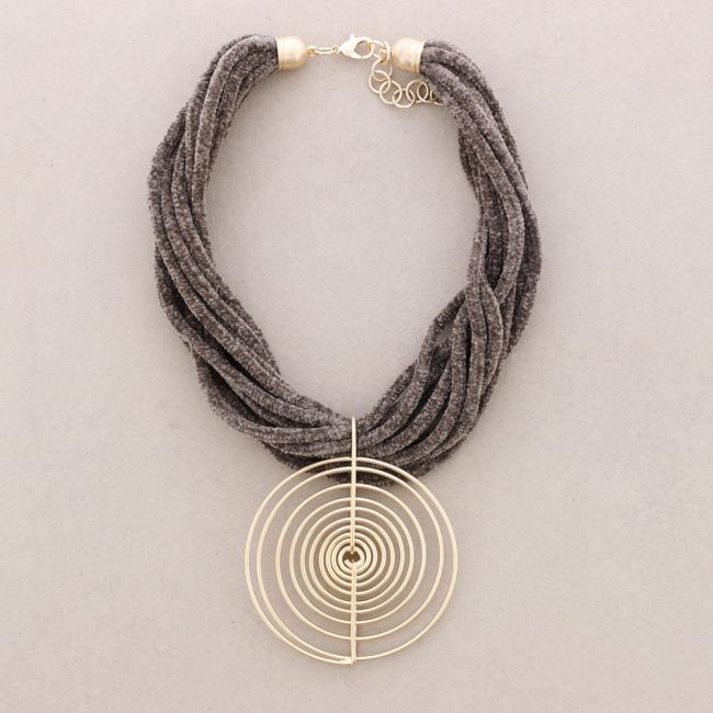 METAL SPIRAL MEDAL CHOKER CHOKER