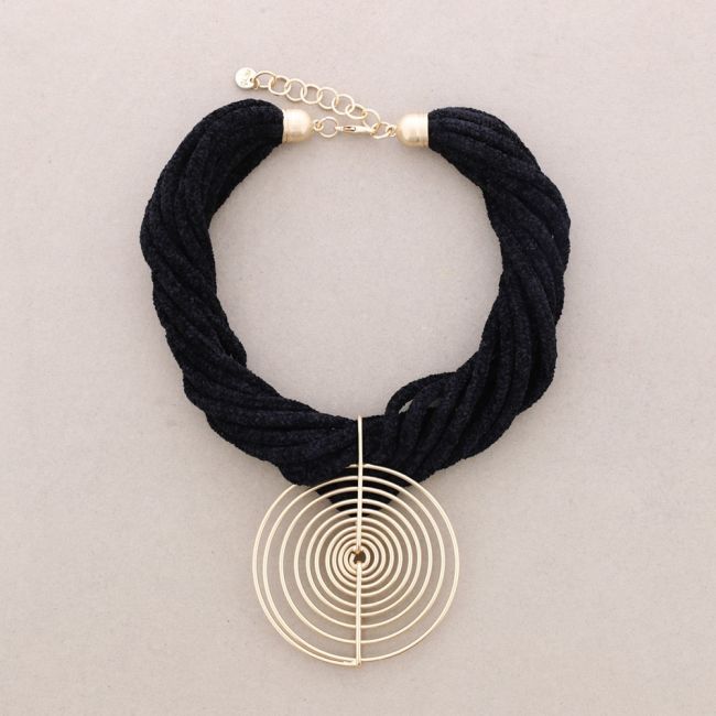 METAL SPIRAL MEDAL CHOKER CHOKER