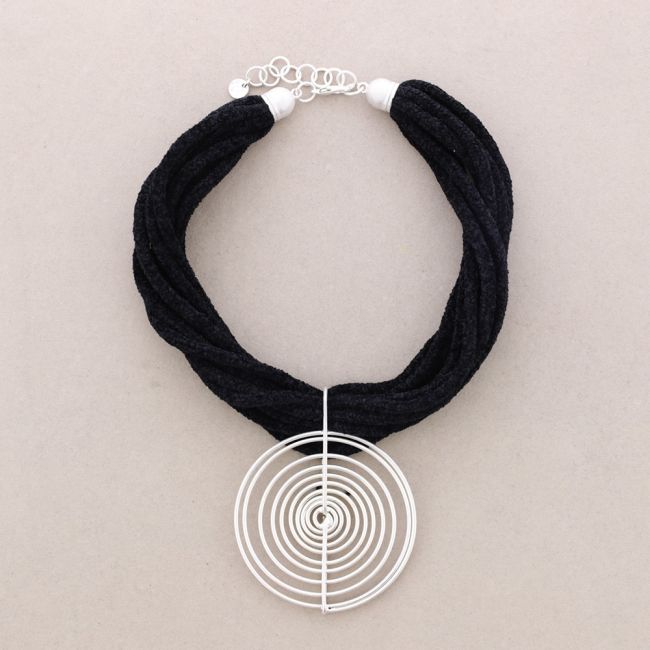 METAL SPIRAL MEDAL CHOKER CHOKER