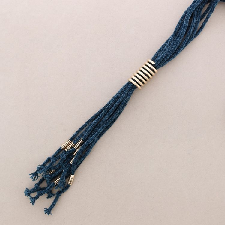 COLLAR LARGO CHENILLA TUBITOS ESPIRAL