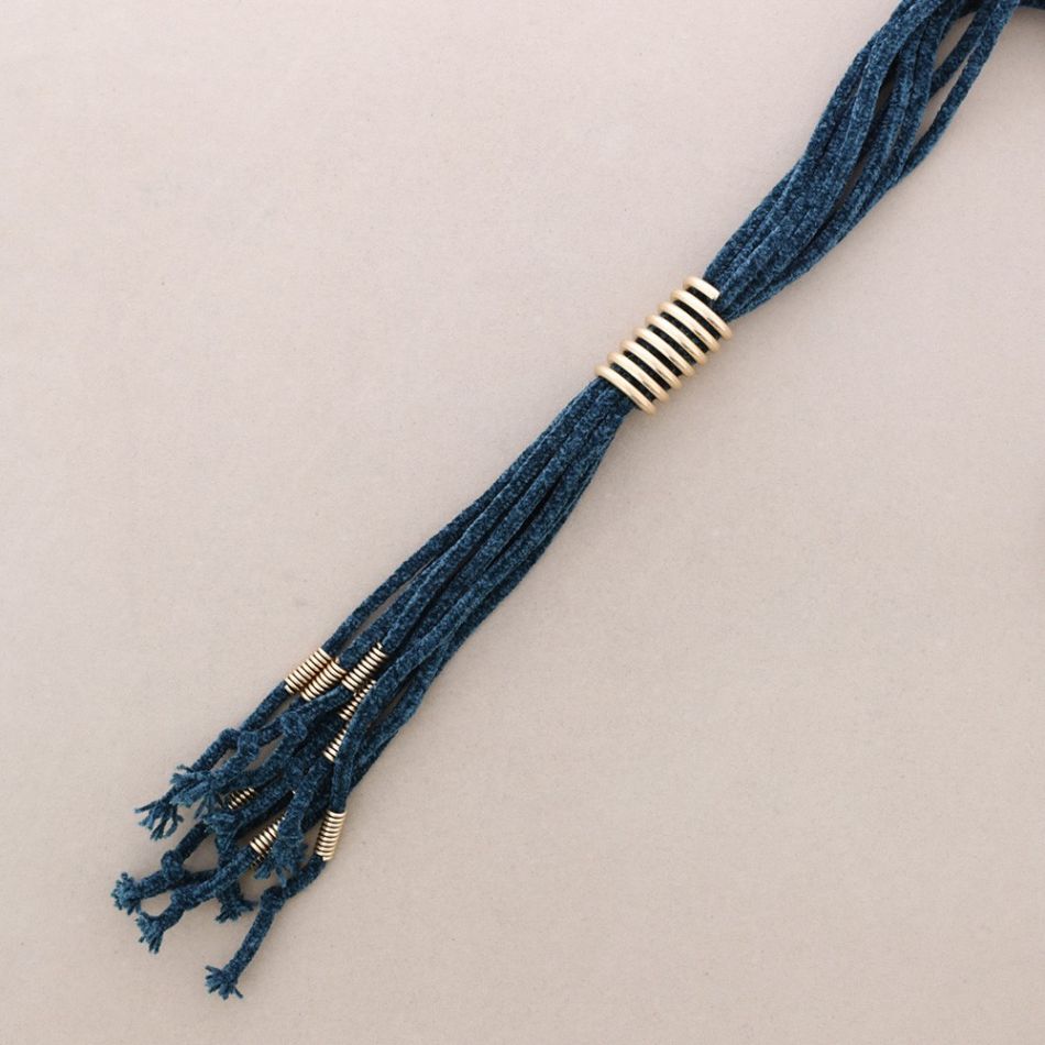 LONG CHENILLE SPIRAL TUBE NECKLACE