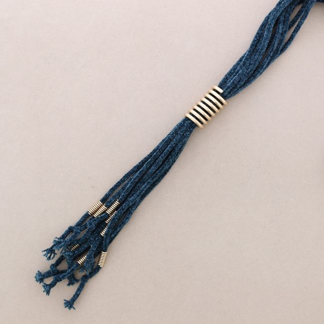 COLLAR LARGO CHENILLA TUBITOS ESPIRAL