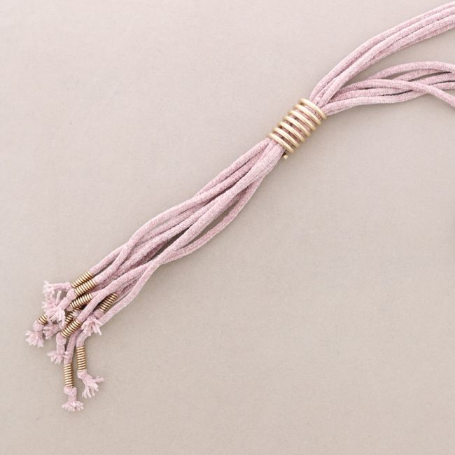 LONG CHENILLE SPIRAL TUBE NECKLACE