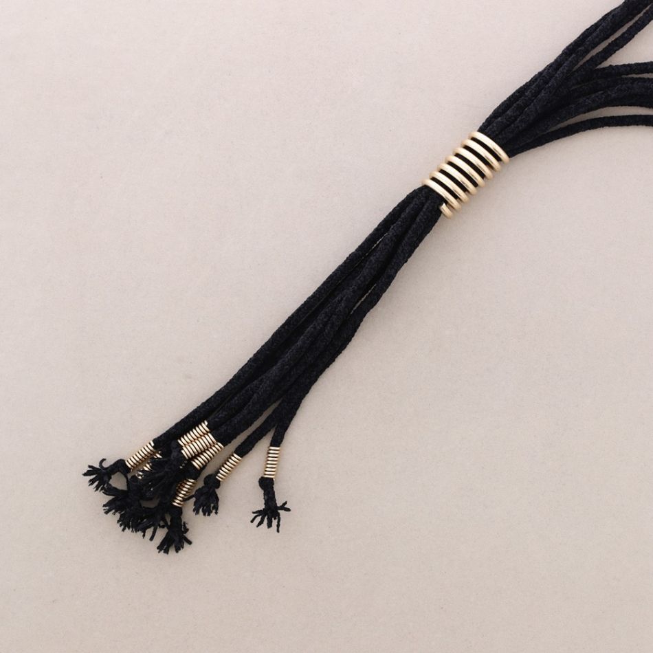 COLLAR LARGO CHENILLA TUBITOS ESPIRAL